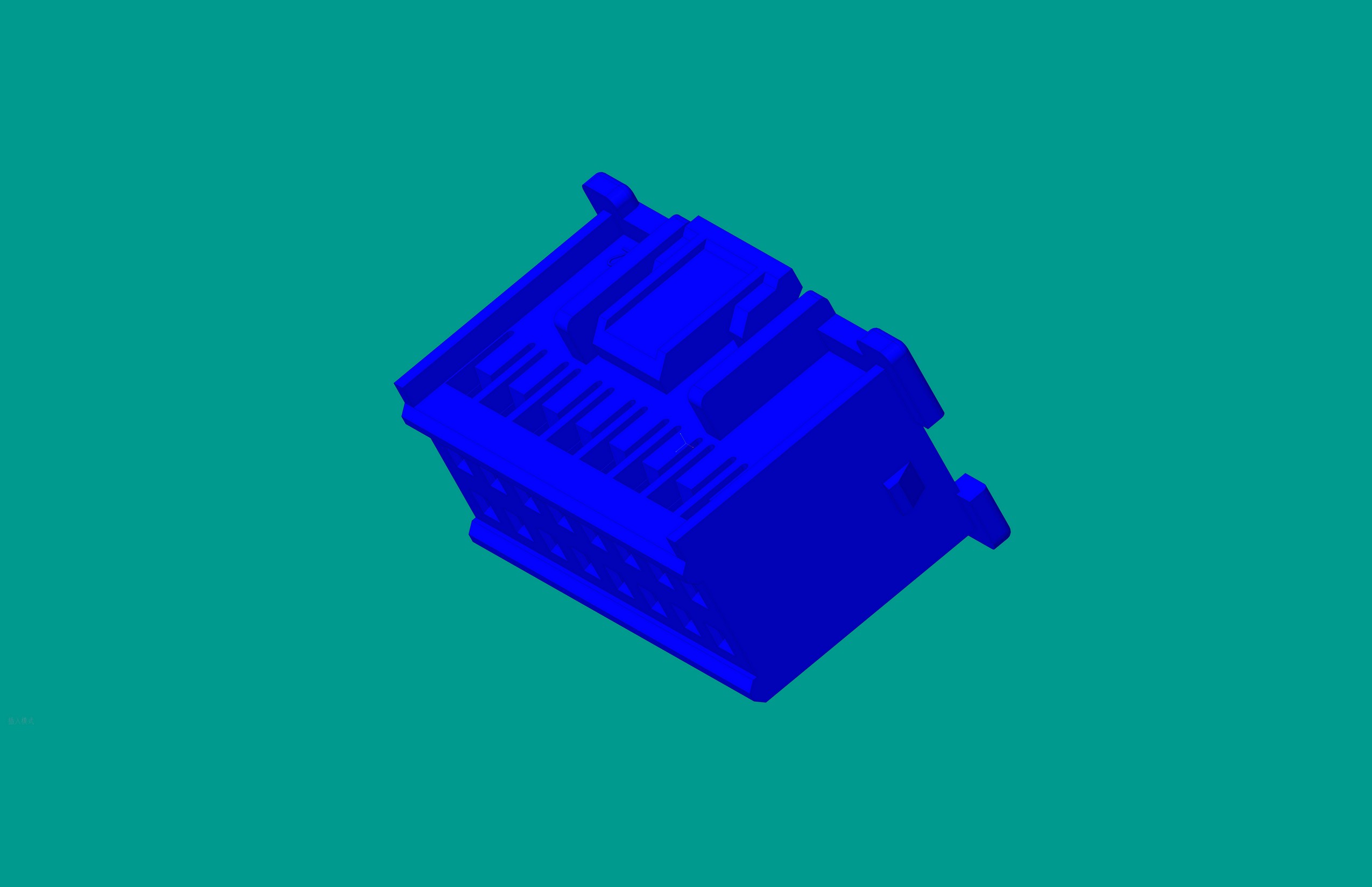EP2.5-16P雙排孔座-藍色