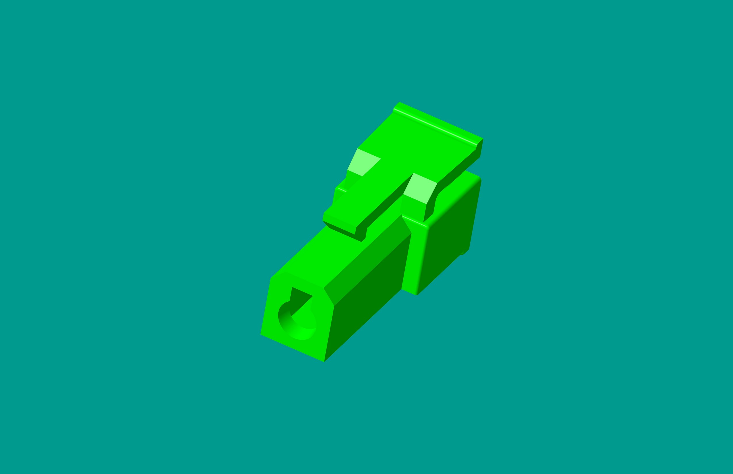 2.1洗衣機塑件-1孔綠色