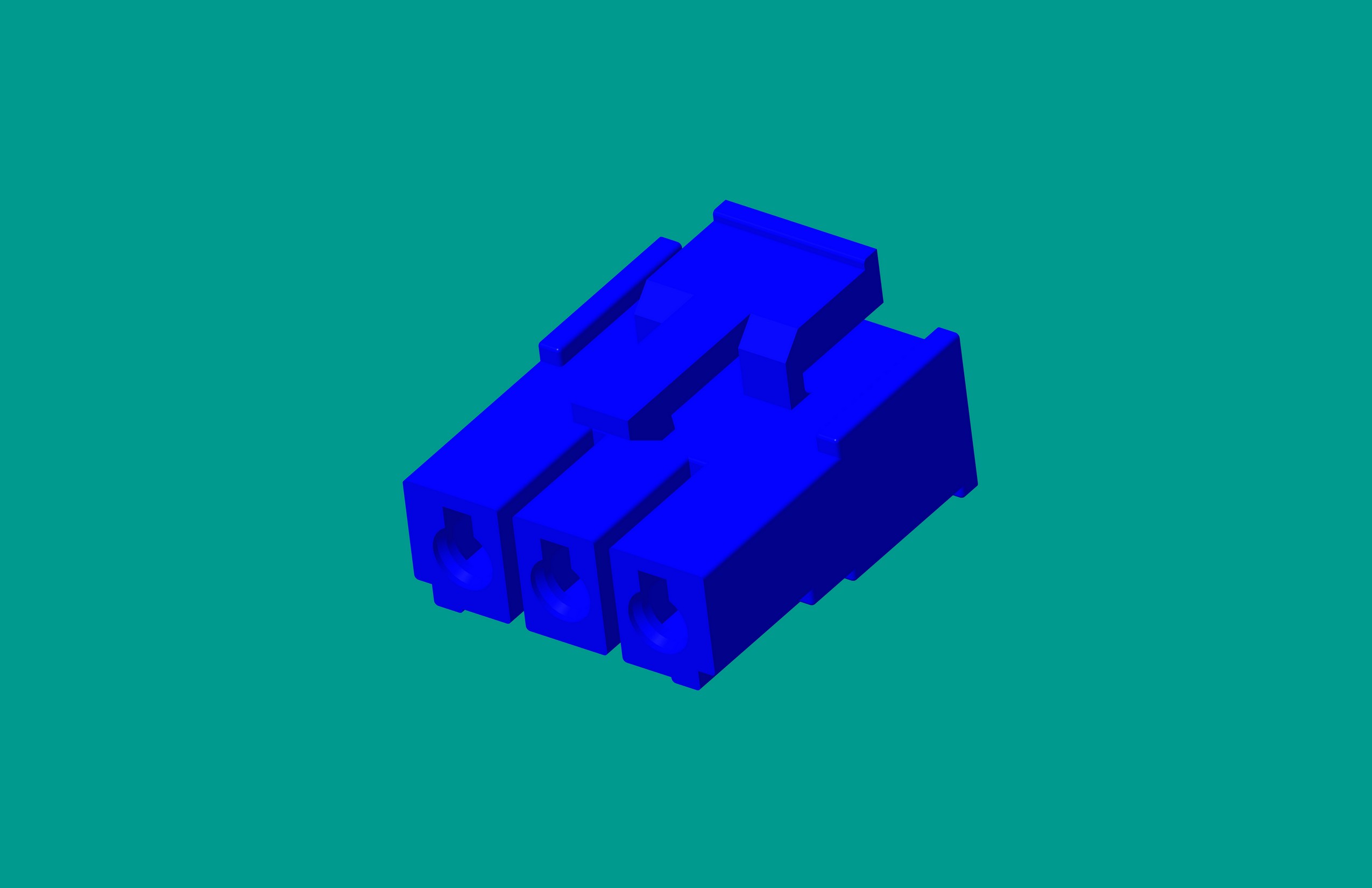 2.1洗衣機塑件-3孔藍色-高灼熱絲