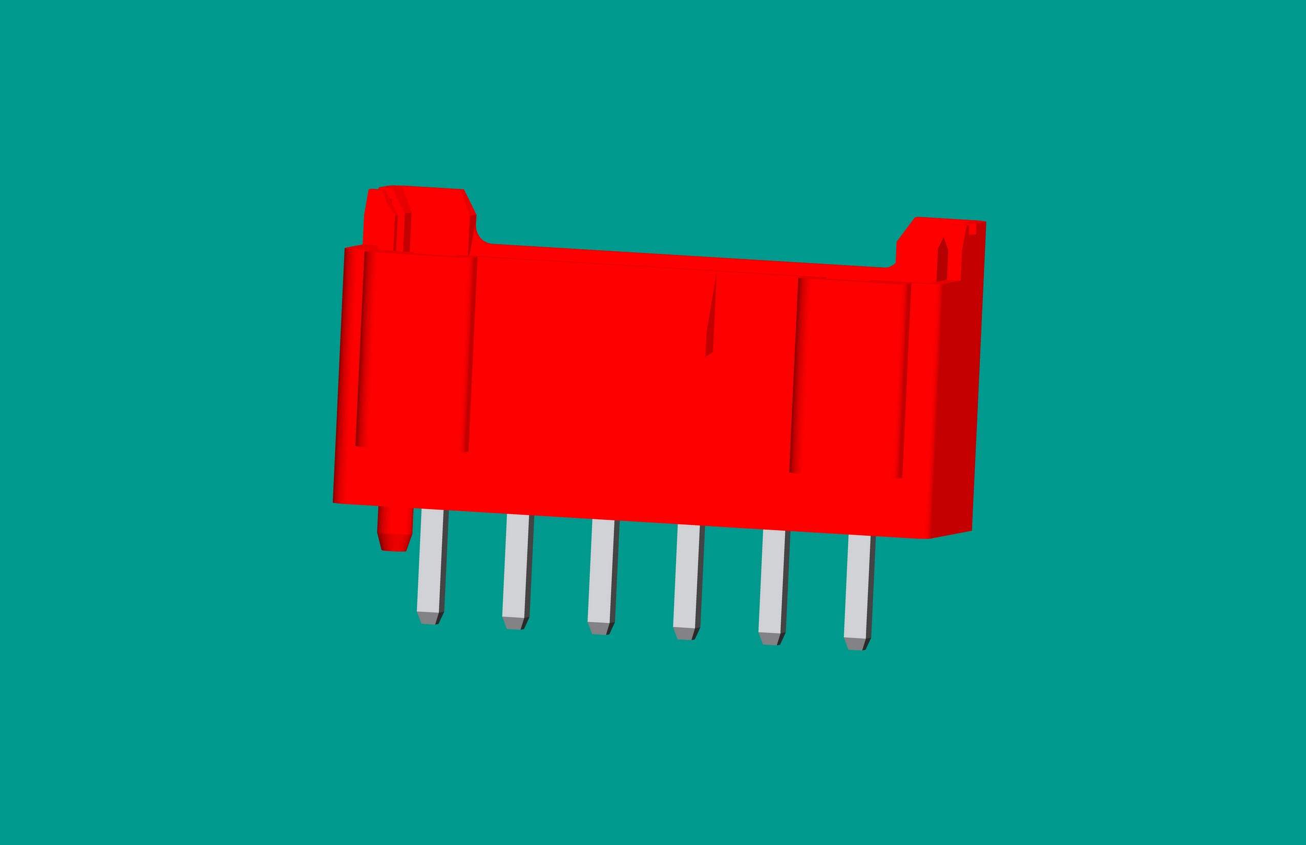 B6B-XH-K3a立式針座紅色/普通PA66