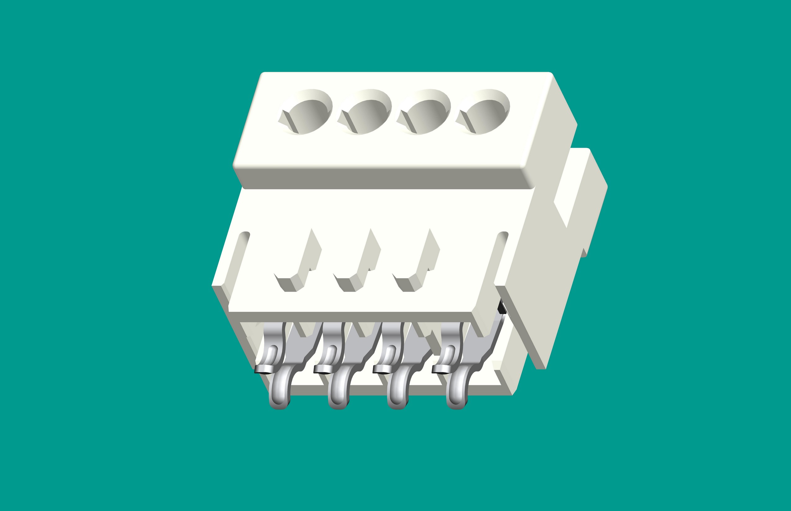 RAST2.5卡板孔座4位-高灼熱絲